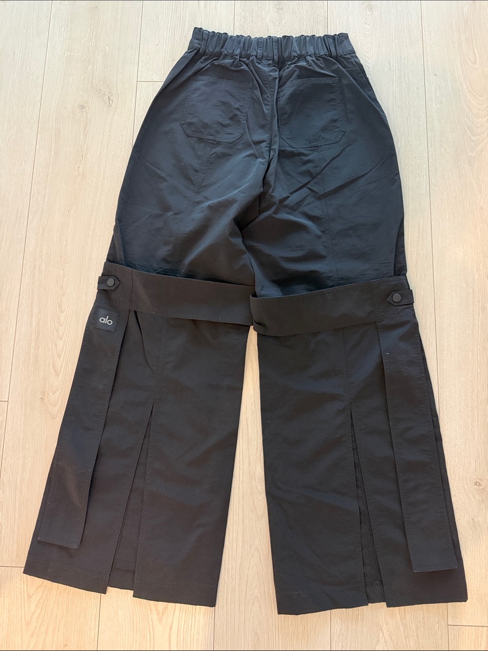 Alo Voyager pant Trouser Black Wide-Leg Size XS - Picture 6 of 7